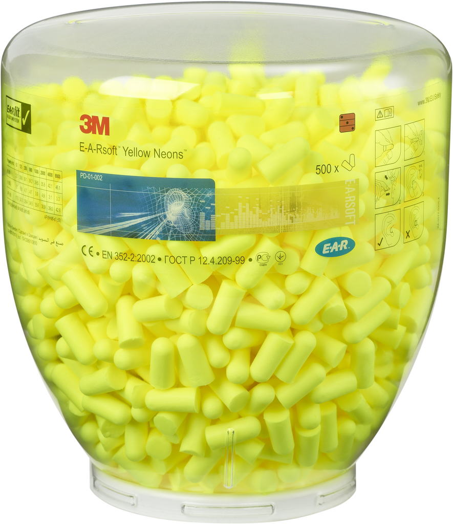 3M E-A-Rsoft Gehörschutzstöpsel PD01002 gelb 36dB, Nachfüllflasche