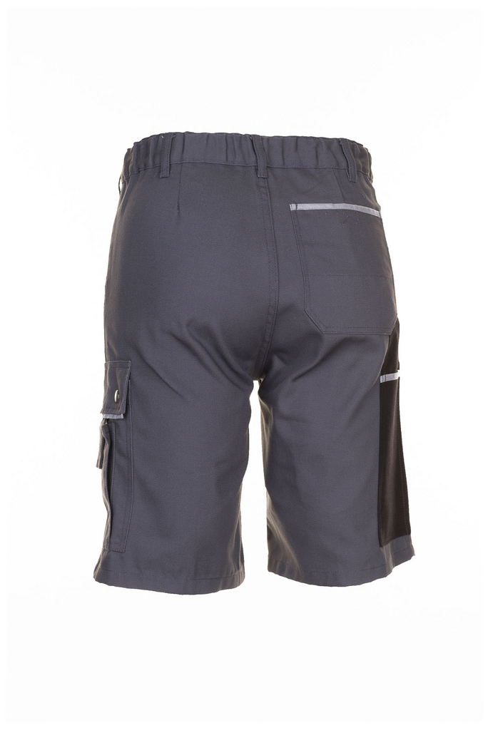 kurze hose, cargo hose, gesäßtaschen, elastischer bund, grau