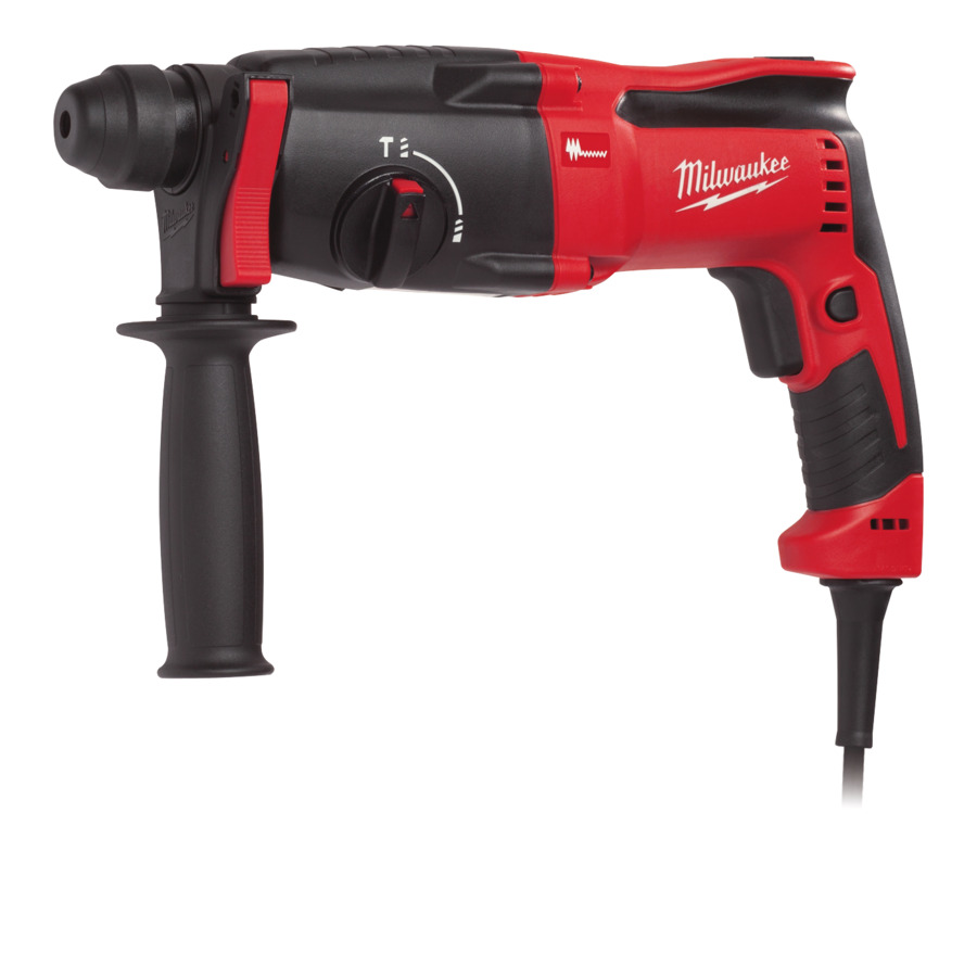 Bohrhammer, Akkuschrauber, Rot-Schwarz, Milwaukee, Kabelgebunden