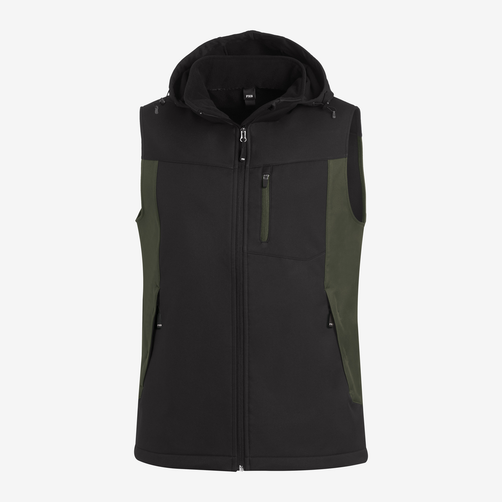 gilet, ärmellos, softshell, windbreaker, reissverschluss