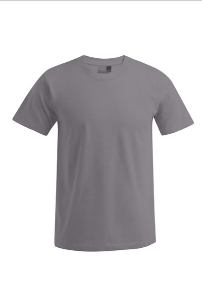 T-Shirt, Short sleeves, Crew neck, Plain, Gray