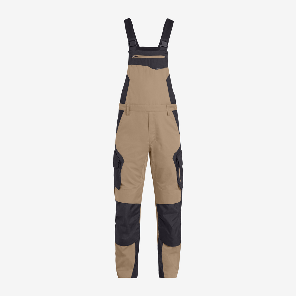 Overall pants, Bib overalls, Two-tone, Cargo pockets, Knit suspenders