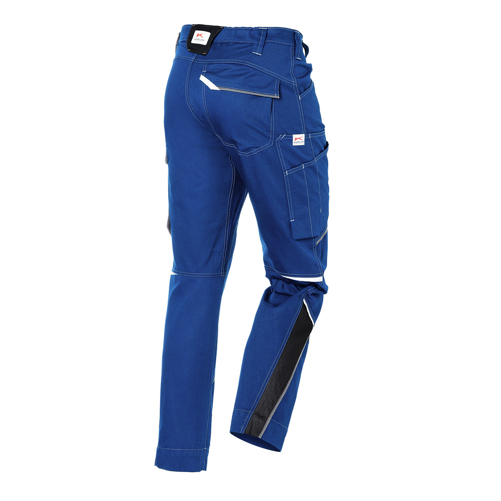 Arbeitshose, Cargohose, blaue Hose, Kniepolster-Tasche, Dehnbare Stoff
