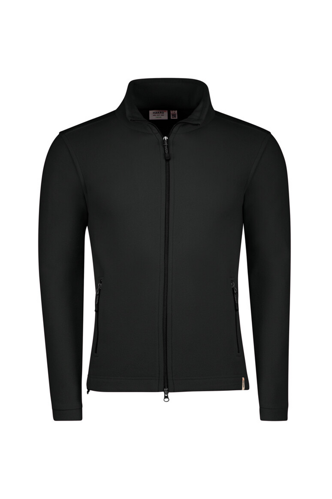 jacke, fleece, schwarz, reißverschluss, stretch
