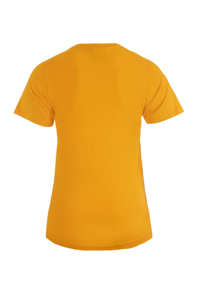 T-Shirt, Short sleeve, Orange, Crew neck, Plain