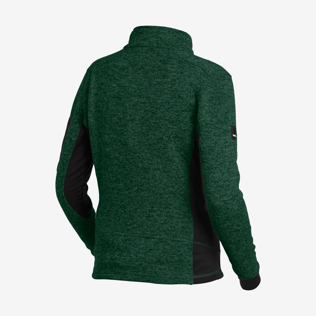 Jacke, Fleece, Grün, Langarm, Kragen