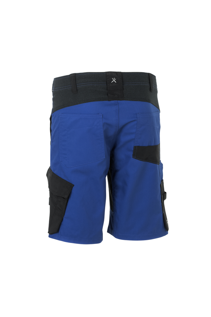 kurze, blau, cargo, taschen, gürtel