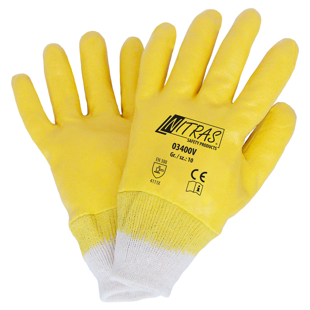 Gartenhandschuhe, Arbeitshandschuhe, Gummi-Handschuhe, Schutzhandschuhe, Gelb