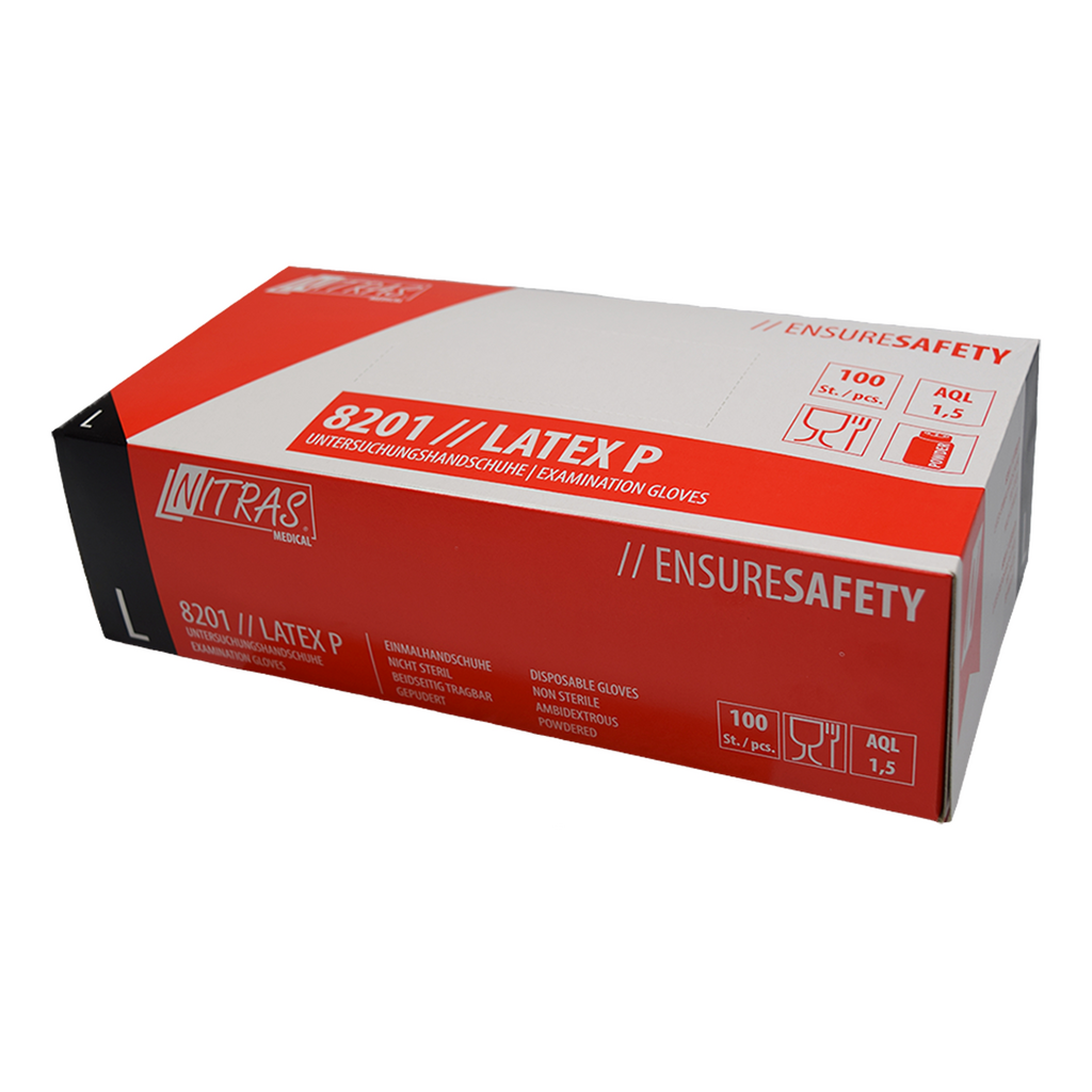 Latex-Handschuhe, Einweghandschuhe, Nitril, Einmalhandschuhe, Verpackungskarton