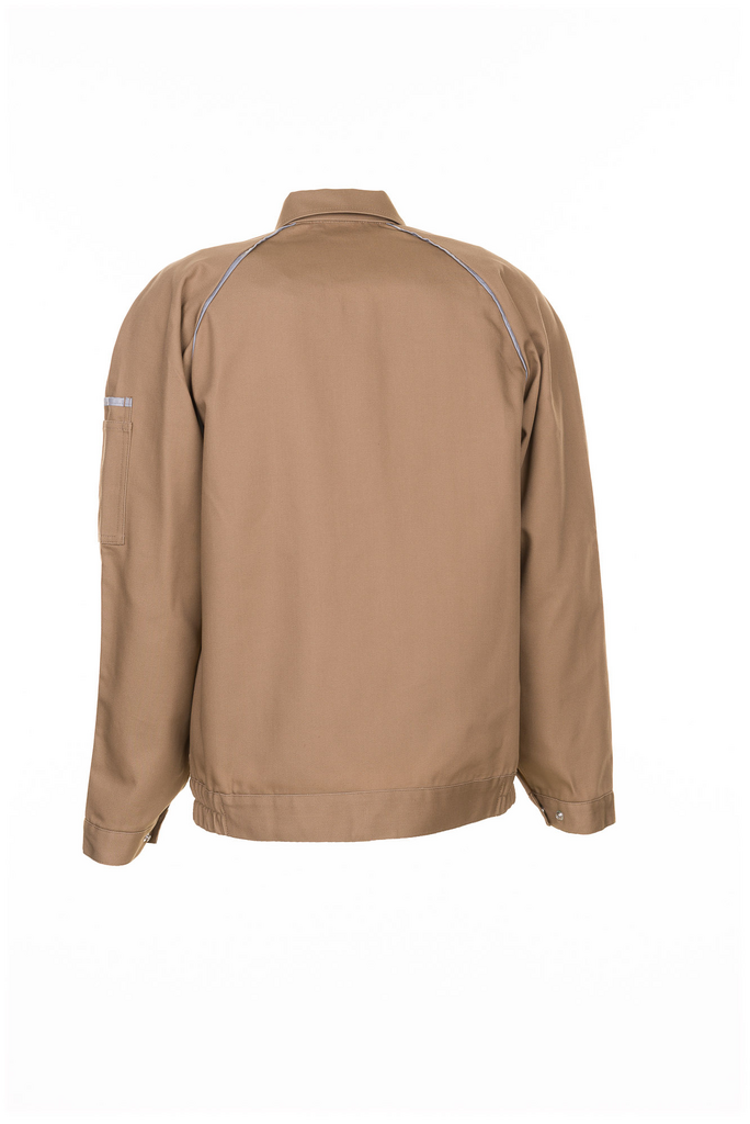 jacke, khaki, langarm, knopfleiste, tasche