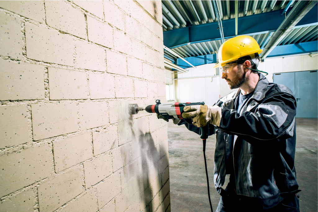 akku-bohrmaschine, bohren, arbeitsschutz, baustelle, werkzeug