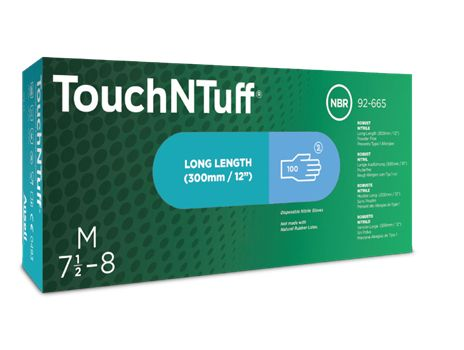 TouchNTuff, Handschuhe, Nitril, Langarm, 100 Stück