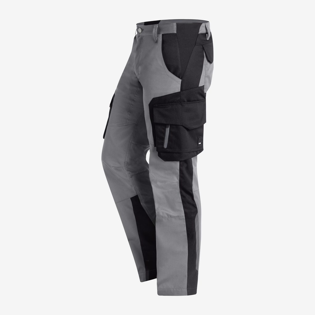  cargo pants, Arbeitshose, Knie Taschen, Mehrfachtaschen, Grau Schwarz Kontrast