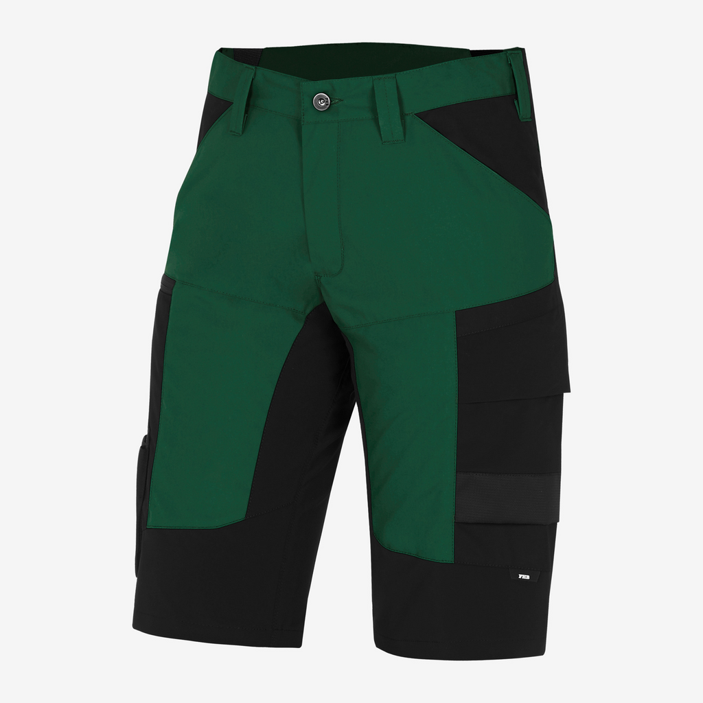hort shorts, multi-color, melee zip, cargo pockets, knee-length