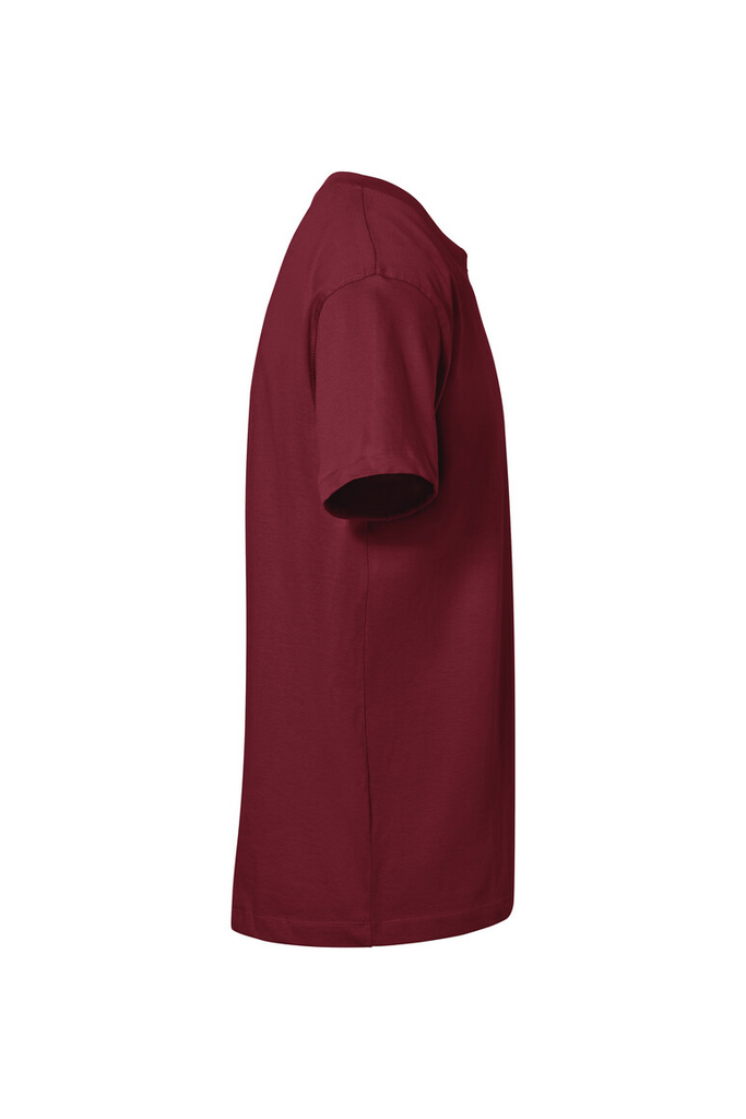 tshirt, kurzarm, burgunderrot, uni, casual