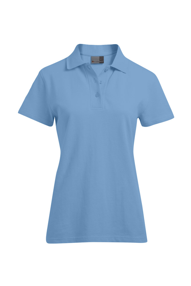 Polohemd, Kurzarm, Kragen, Unifarben, Hellblau