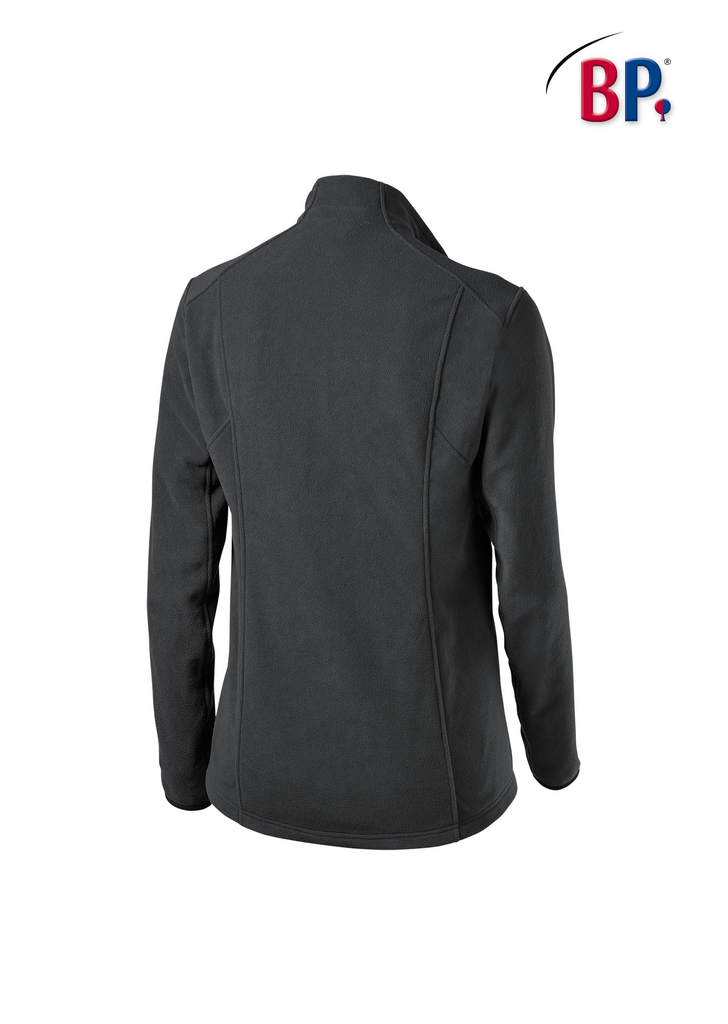 jacke, fleece, dunkelgrau, rückenansicht, reverskragen