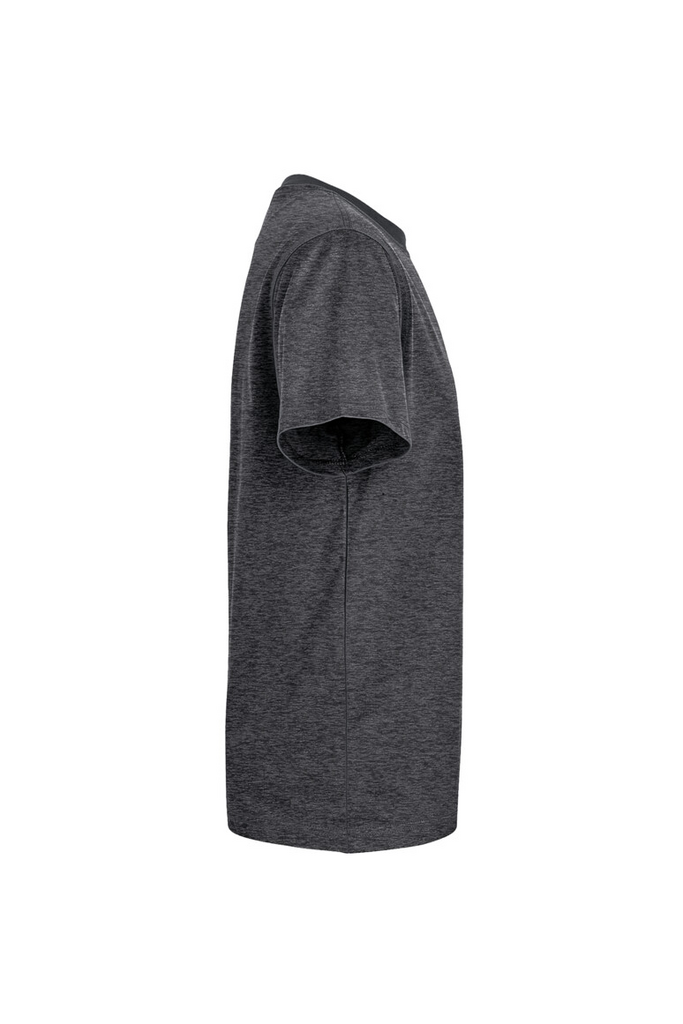 T-Shirt, Kurzarm, Meliert, Dunkelgrau, Casualwear