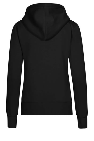 hoodie, schwarz, kapuze, langarm, ohne vordertasche