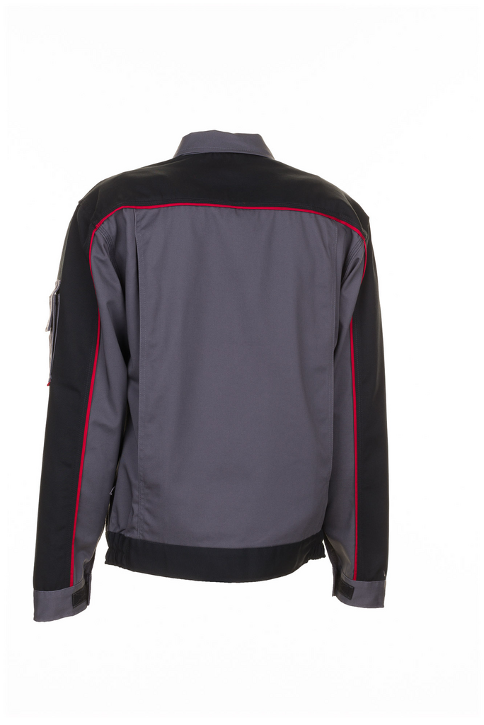 jacke, zweiFarben, grau, schwarz, rote verbindung