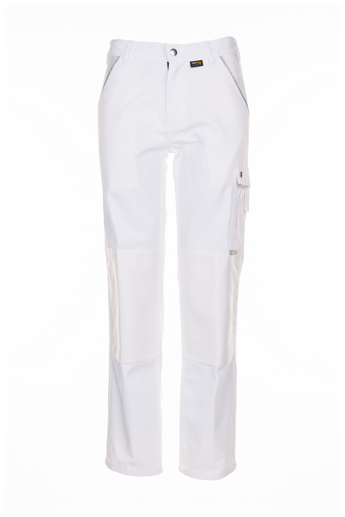 hose,  Cargo-Hose,  Cargo-Tasche,  knöchellang,  weiß