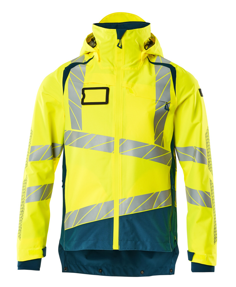 jacke, hochsichtbar, reflektierend, neon, anstrich