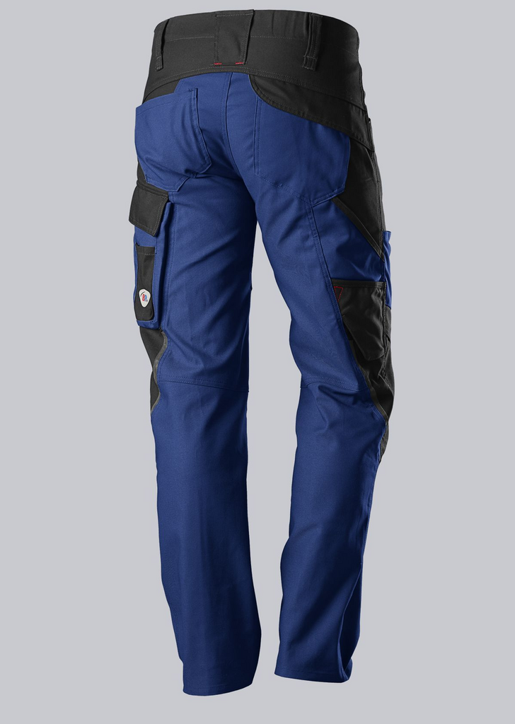 work pants, cargo pants, blue pants, knee pads, multi-pocket