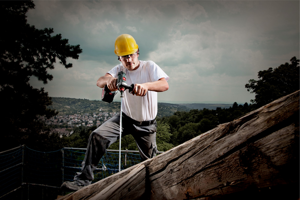 Baumarbeit, Klettern, Helm, Schraubendreher, Propension