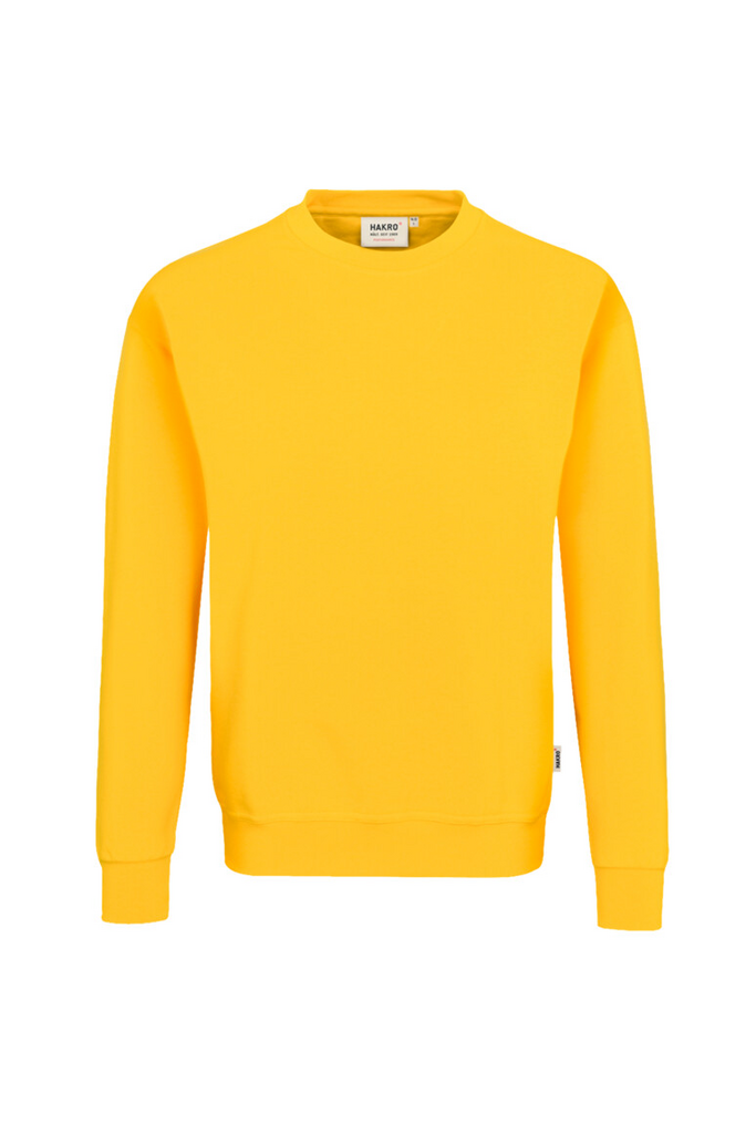 Sweatshirt, Crew neck, Long sleeve, Solid color, Yellow