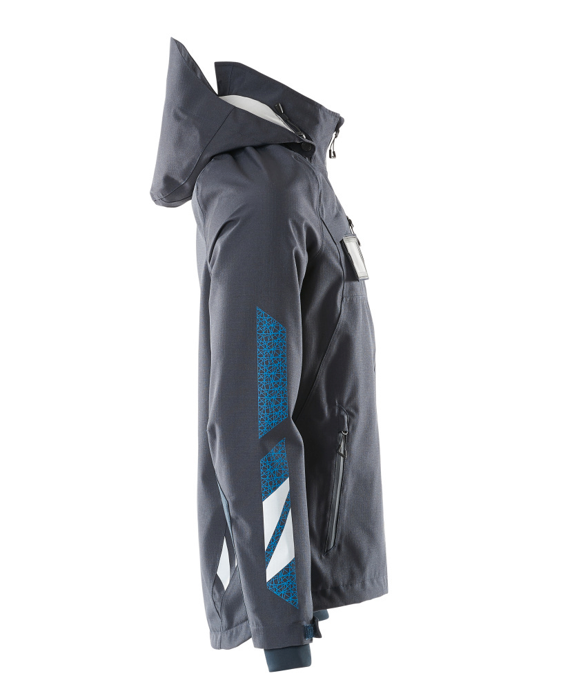 Jakke, Hardshell, Regenjacke, Stehkragen, Reflektormuster