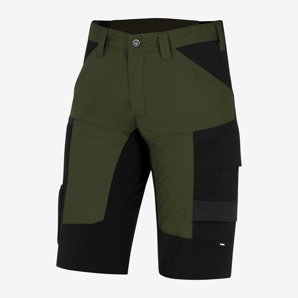 Shorts, Cargo, Colorblock, Olive, Schwarz