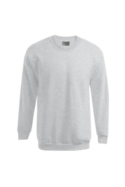 Sweatshirt, Kragenlos?, Grau, Langarm, Schlicht