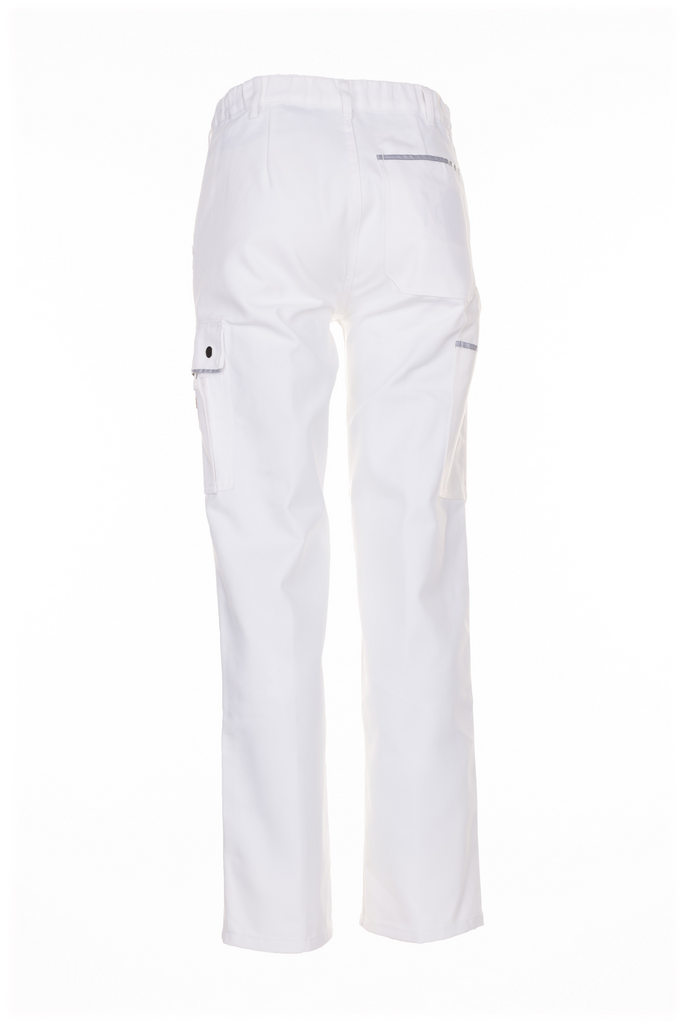 weiß, Hose, Cargo-Taschen, Gesäßtasche, elastischer Bund