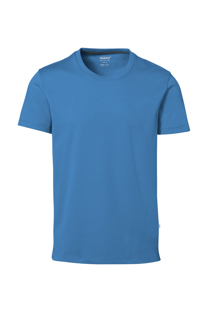 T-Shirt, Kurzarm, Einfarbig, Baumwolle, Blau