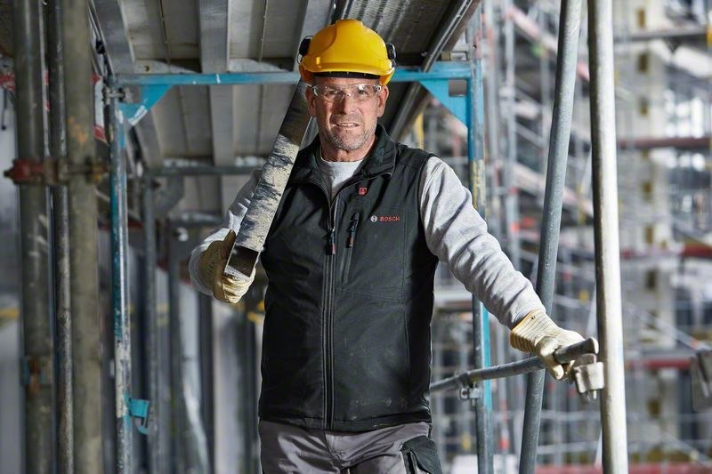 Konstruktion, Arbeiter, Helm, Gerüst, Handschuhe