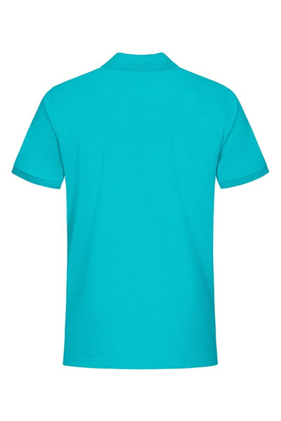 Polohemd, Kurzes Arm, Türkis, Baumwolle, _uni