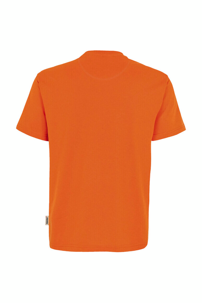t-shirt, orange, kurzarm, runde naht, baumwolle