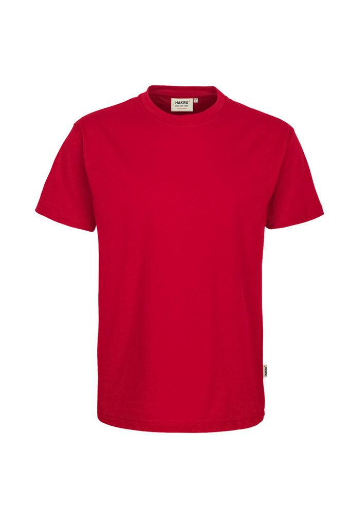 T-shirt, Baumwolle, Rot, Kurzarm, Uni