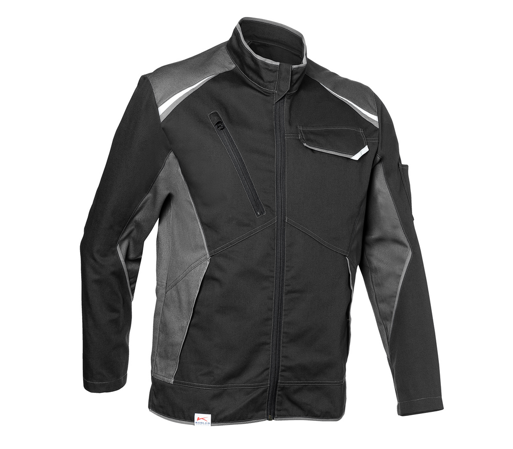 Arbeitsjacke, Reißverschluss, Brusttasche, Körperfarben, Stitching details