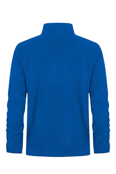 Pullover, Fleece, Blau, Langarm, Kragen | Stehkragen