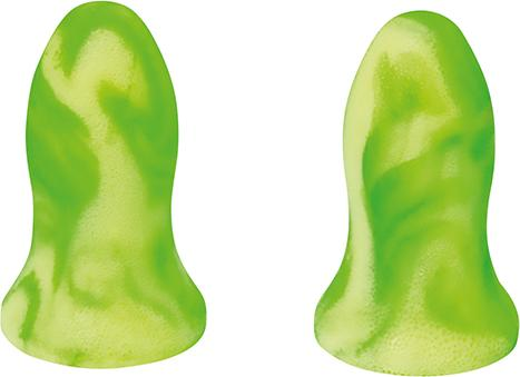 konische Form, Gummi, Knickkappe, Grün-gelber Farbverlauf, Schaumstoffteil