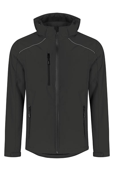 Jacke, Softshell, Kapuze, Reißverschluss, Taschen