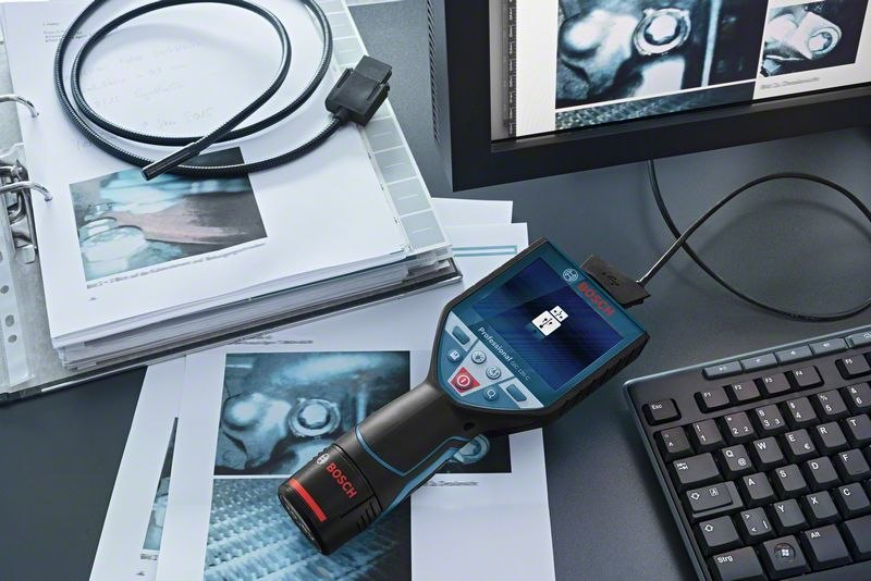 Drucker-Scanner, Messgerät, USB-Kabel, Dokumente, Präzisionsgerät