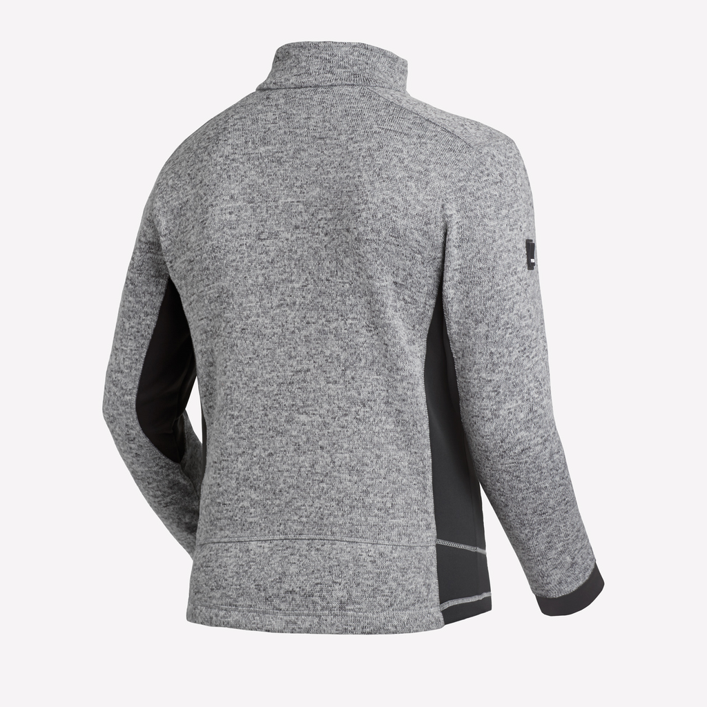 Sweatjacke, Fleece, Grau, Seitentasche, Reißverschluss?