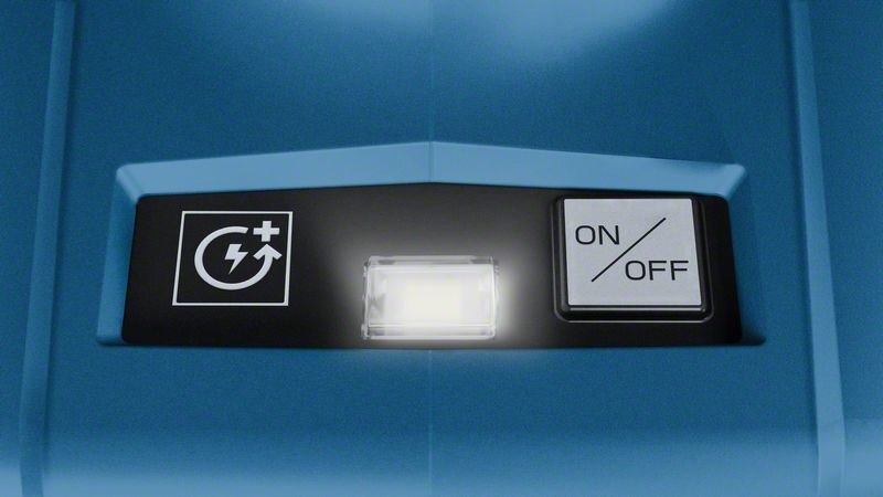 Schalter, An-/Aus-Schalter, LED-Licht, Stromversorgung, Gehäuse-blau