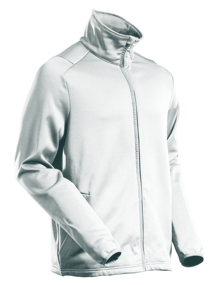 jacke, fleece, Reißverschluss, Hochkragen, unisex