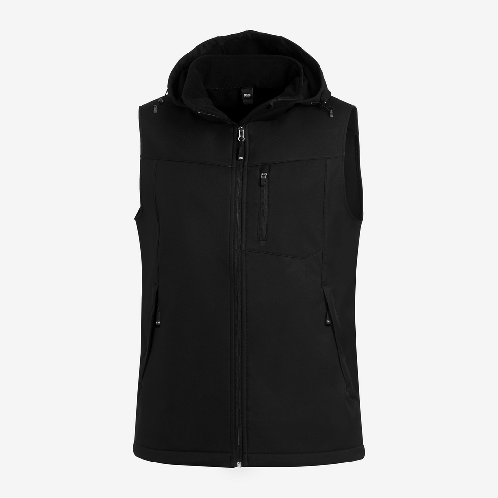 weste, Softshell, Reißverschluss, Kapuze, ärmellose Weste
