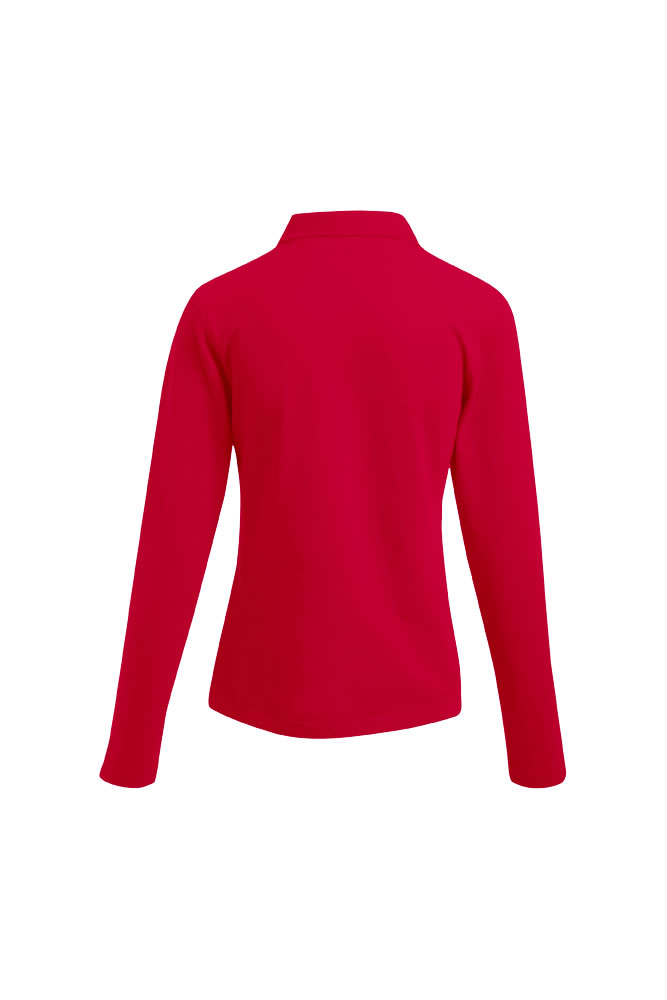 Polo, Langarmshirt, Rot, Kragen, unbekannter Stil