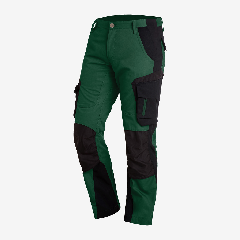 Cargohosen, Grün, Schwarze Panels, Kniefächer, Cargo Taschen