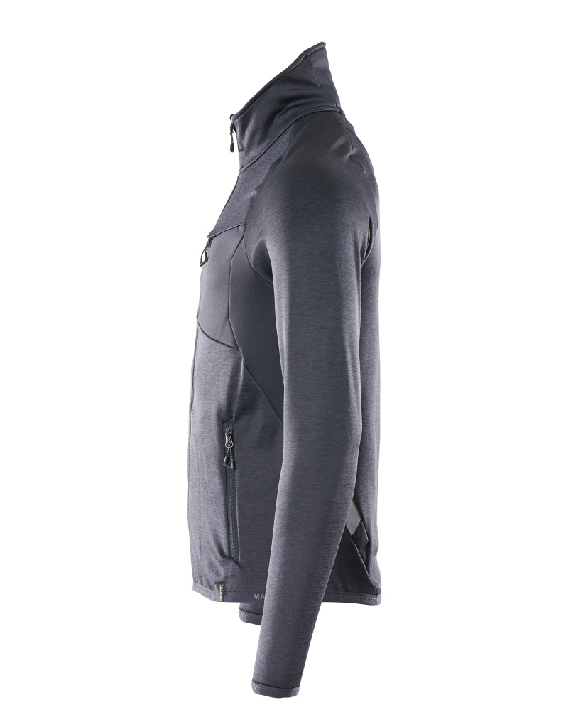 jacke, softshell, reißverschluss, Tasche, grau
